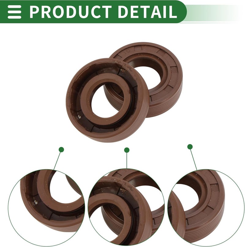 Partuto Universal Oil Seal TG4 Lip Seal Ring Rotary Shaft Seal 18x35x10mm High Pressure FKM Rubber Brown 5 Pcs - Image 5